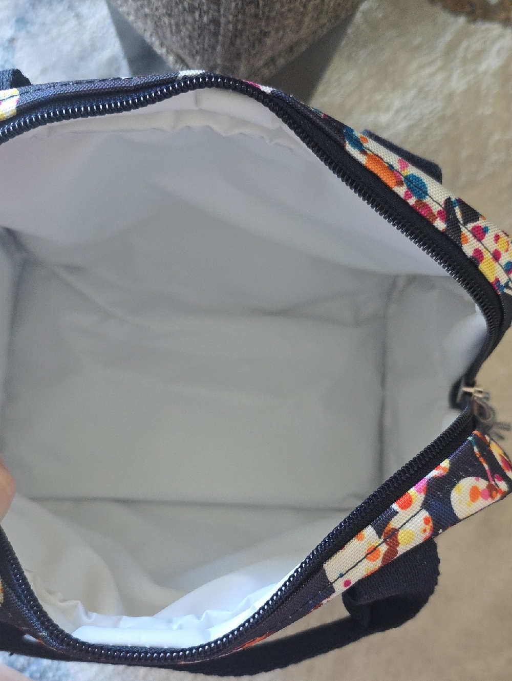 Vera Bradley Navy Floral Zip Cooler - Picture 11 of 16